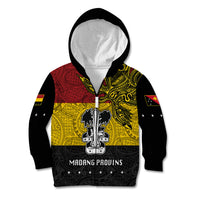 Custom Papua New Guinea Madang Province Kid Hoodie PNG Birds Of Paradise Polynesian Arty Style LT03 - Polynesian Pride