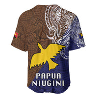 Papua New Guinea Manus Province Baseball Jersey PNG Birds Of Paradise Polynesian Arty Style LT03 - Polynesian Pride