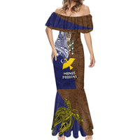 Papua New Guinea Manus Province Mermaid Dress PNG Birds Of Paradise Polynesian Arty Style LT03 - Polynesian Pride