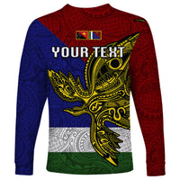 Custom Papua New Guinea Milne Bay Province Long Sleeve Shirt PNG Birds Of Paradise Polynesian Arty Style LT03 - Polynesian Pride