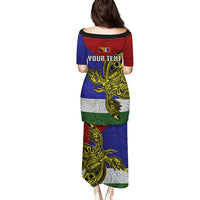 Custom Papua New Guinea Milne Bay Province Puletasi PNG Birds Of Paradise Polynesian Arty Style LT03 - Polynesian Pride