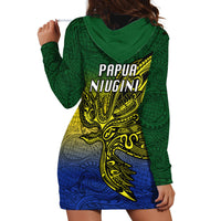 Papua New Guinea Morobe Province Hoodie Dress PNG Birds Of Paradise Polynesian Arty Style LT03 - Polynesian Pride