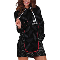 Custom New Zealand Rugby Hoodie Dress Maori All Black Championship 2024 and Silver Fern LT03 Black - Polynesian Pride