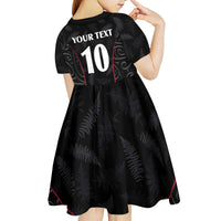 Custom New Zealand Rugby Kid Short Sleeve Dress Maori All Black Championship 2024 and Silver Fern