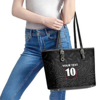 Custom New Zealand Rugby Leather Tote Bag Maori All Black Championship 2024 and Silver Fern LT03 - Polynesian Pride