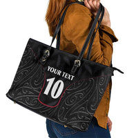 Custom New Zealand Rugby Leather Tote Bag Maori All Black Championship 2024 and Silver Fern LT03 - Polynesian Pride