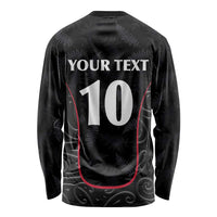Custom New Zealand Rugby Long Sleeve Shirt Maori All Black Championship 2024 and Silver Fern LT03 - Polynesian Pride