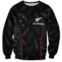 Custom New Zealand Rugby Sweatshirt Maori All Black Championship 2024 and Silver Fern LT03 Unisex Black - Polynesian Pride