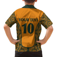 Custom Australia Rugby Championship 2024 Family Matching Puletasi and Hawaiian Shirt Aboriginal Art Tattoo Pattern LT03 - Polynesian Pride