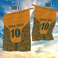 Custom Australia Rugby Championship 2024 Garden Flag Aboriginal Art Tattoo Pattern