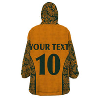 Custom Australia Rugby Championship 2024 Wearable Blanket Hoodie Aboriginal Art Tattoo Pattern