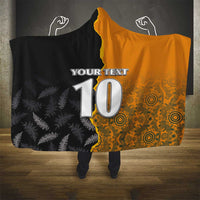 Custom New Zealand and Australia Rugby Championship 2024 Hooded Blanket Maori Warrior and Kangaroo Mascot with Fern Aboriginal