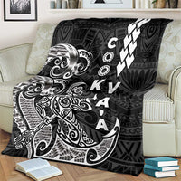 Cook Islands Vaa Polynesian Art Tattoo Blanket Black Color