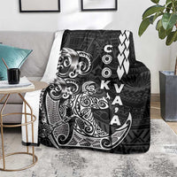 Cook Islands Vaa Polynesian Art Tattoo Blanket Black Color