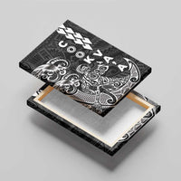 Cook Islands Vaa Polynesian Art Tattoo Canvas Wall Art Black Color