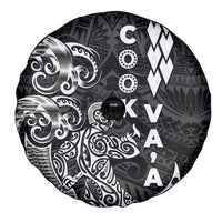 Cook Islands Vaa Polynesian Art Tattoo Spare Tire Cover Black Color