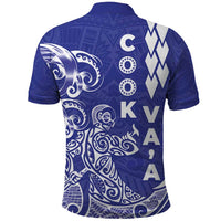 Cook Islands Vaa Polynesian Art Tattoo Polo Shirt Blue Color