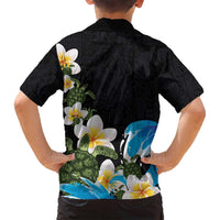 Hawaiian Plumeria and Turtle Family Matching Long Sleeve Bodycon Dress and Hawaiian Shirt with Polynesian Tribal Art Pattern Vintage Vibes LT03 - Polynesian Pride