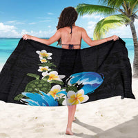 Hawaiian Plumeria and Turtle Sarong with Polynesian Tribal Art Pattern Vintage Vibes
