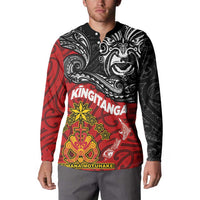 Maori King Movement Button Sweatshirt Ko Te Mana Motuhake Emblem with Moko and Polynesian Art Tattoo LT03 - Polynesian Pride