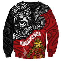 Maori King Movement Sweatshirt Ko Te Mana Motuhake Emblem with Moko and Polynesian Art Tattoo LT03 - Polynesian Pride