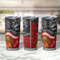 Maori King Movement Tumbler Cup Ko Te Mana Motuhake Emblem with Moko and Polynesian Art Tattoo LT03 - Polynesian Pride