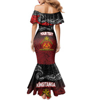 Personalised Maori King Movement Family Matching Mermaid Dress and Hawaiian Shirt Ko Te Mana Motuhake Emblem with Silver Ferns and Polynesian Art Tattoo LT03 - Polynesian Pride
