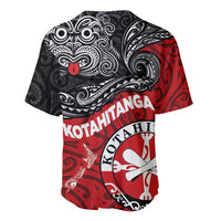 Maori Kotahitanga Baseball Jersey Aotearoa Spirit with Maori Mask and Polynesian Art Tattoo LT03 - Polynesian Pride