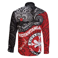 Maori Kotahitanga Family Matching Summer Maxi Dress and Hawaiian Shirt Aotearoa Spirit with Maori Mask and Polynesian Art Tattoo LT03 - Polynesian Pride