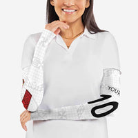 Custom Tonga Ngatu Art Rugby Mate Ma'a Arm Sleeves - Polynesian Pride