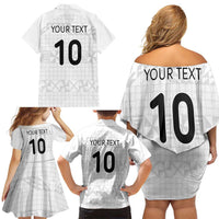 Custom Tonga Ngatu Art Rugby Mate Ma'a Family Matching Off Shoulder Short Dress and Hawaiian Shirt LT03 - Polynesian Pride