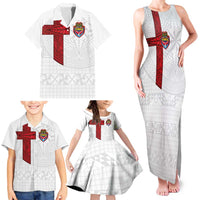 Custom Tonga Ngatu Art Rugby Mate Ma'a Family Matching Tank Maxi Dress and Hawaiian Shirt LT03 - Polynesian Pride