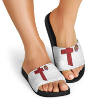 Tonga Ngatu Art Rugby Mate Ma'a Slide Sandals - Polynesian Pride