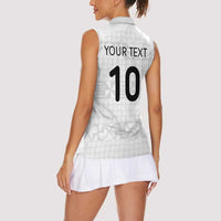 Custom Tonga Ngatu Art Rugby Mate Ma'a Women Sleeveless Polo Shirt - Polynesian Pride