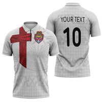 Custom Tonga Ngatu Art Rugby Mate Ma'a Zipper Polo Shirt - Polynesian Pride