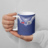 Custom Samoa Rugby Ceramic Mug Pacific Motifs - Polynesian Pride