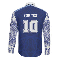 Custom Samoa Rugby Family Matching Long Sleeve Bodycon Dress and Hawaiian Shirt Pacific Motifs LT03 - Polynesian Pride