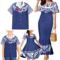 Custom Samoa Rugby Family Matching Mermaid Dress and Hawaiian Shirt Pacific Motifs LT03 - Polynesian Pride