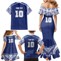 Custom Samoa Rugby Family Matching Mermaid Dress and Hawaiian Shirt Pacific Motifs - Polynesian Pride