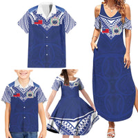 Custom Samoa Rugby Family Matching Summer Maxi Dress and Hawaiian Shirt Pacific Motifs LT03 - Polynesian Pride
