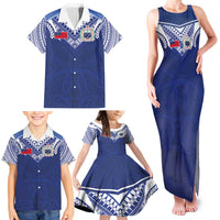 Custom Samoa Rugby Family Matching Tank Maxi Dress and Hawaiian Shirt Pacific Motifs LT03 - Polynesian Pride