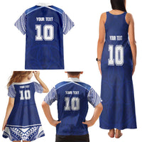 Custom Samoa Rugby Family Matching Tank Maxi Dress and Hawaiian Shirt Pacific Motifs LT03 - Polynesian Pride
