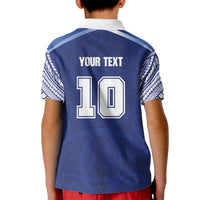 Custom Samoa Rugby Kid Polo Shirt Pacific Motifs - Polynesian Pride
