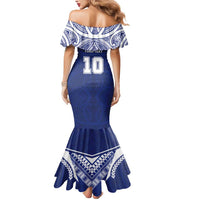 Custom Samoa Rugby Mermaid Dress Pacific Motifs - Polynesian Pride