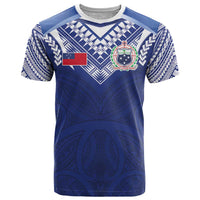 Custom Samoa Rugby T Shirt Pacific Motifs - Polynesian Pride