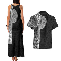 Samoan Tatau Couples Matching Tank Maxi Dress and Hawaiian Shirt Art Tribal Traditional Tattoos - Polynesian Pride