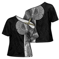 Samoan Tatau Cross Shoulder Shirt Art Tribal Traditional Tattoos - Polynesian Pride