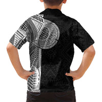 Samoan Tatau Family Matching Off The Shoulder Long Sleeve Dress and Hawaiian Shirt Art Tribal Traditional Tattoos LT03 - Polynesian Pride