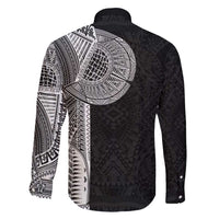 Samoan Tatau Family Matching Off Shoulder Maxi Dress and Hawaiian Shirt Art Tribal Traditional Tattoos - Polynesian Pride