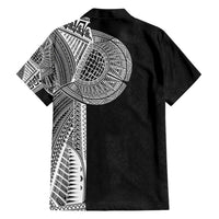 Samoan Tatau Family Matching Short Sleeve Bodycon Dress and Hawaiian Shirt Art Tribal Traditional Tattoos LT03 - Polynesian Pride